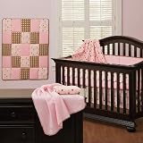 Cotton Candy Pink 7 Piece Baby Crib Bedding Set