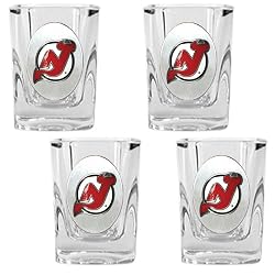 New Jersey Devils 4pc Square Shot Glass Set NHL Hockey
