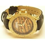 JoJino ByTechno Swiss Solid Gold Plated Stainless Steel Genuine Diamond Bling Watch by JoJino