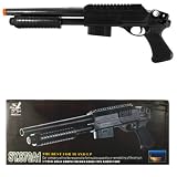 SHENG YUAN AIRSOFT SY.870A1 PUMP ACTION AIRSOFT SHOTGUN FPS210 6mm BB GUN W/FREE PAIR OF BULLET PROOF GOOGLES - LENGTH 20.5 1:1 SCALE IN SIZE