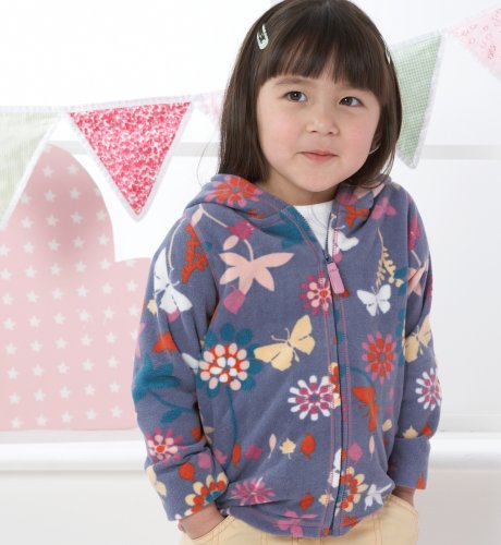 Zip Fastening Floral Print Fleece clothing
