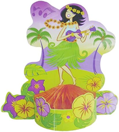 Luau Hula Honeycomb Dancer 11 1/2" Centerpiece