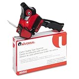 Universal UNV88000 3 Core, Black and Red Color, Metal/Plastic Handheld Box Sealing Tape Dispenser