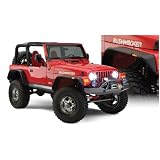 Bushwacker 10920-07 Jeep Wrangler TJ Flat Style Fender Flare - Set of 4 by Bushwacker
