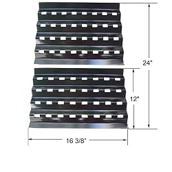 PayandPack MBP 90242 2-pack Brinkmann BBQ Gas Grill Heat Plate Porcelain Steel Heat Shield For MCM, Lowes Model Grills