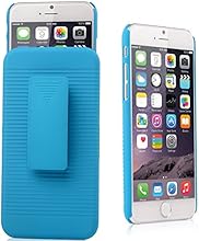 iXCC &reg; Ascend Series [Kickstand] Slim Hard PC Shell [Heavy Duty] Full Body Protection Slidable Cover Case [ Anti drop, Anti scratch, Anti slip, Anti shock ] with Kick-Stand Feature for Hands-Free Video Watching and Holster clip swivel for iPhone 6 (4.7-inch) [Blue]