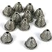 12 Bali Bead End Caps Cones Thimble Antique Silver