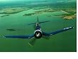 Air Fighter (Blue, Above Water) Art Poster Print - 11x17