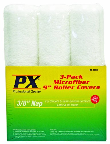 PX RC75933 9-Inch  by  3/8-Inch   Microfiber Roller Cover, 3-Pack