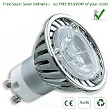 Interlux  GU10 High Power USA Chip LED, Warm White Light Bulb, 3W (equivalent to 35W halogen)