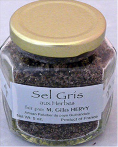 Sel Gris, Grey Sea Salt with Herbs: Bay, Thyme, Rosemary, Basil from Guerande Brittany... by French Thyme