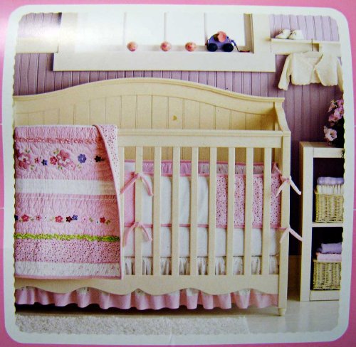 Carter's Just One Year 3 piece Baby Crib Set Girl Pink Flower