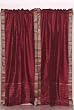 Indo Maroon Rod Pocket Sari Sheer Curtain (43 in. x 84 in.)