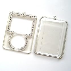 Apple iPod Nano 3 III (Nano 3rd Generation) Snap-On Hard Case Protector Transparent with Diamond Border