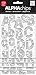 me & my BIG ideas Alpha Chips Designer Chipboard Letter Stickers, Bailey Alphabet Silver Foil