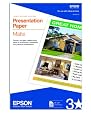 Epson Matte 11 x 17 Inch Presentation Paper 100 Sheets (S041070)