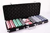 Pokerkoffer mit 500 Chips schwarz Edition