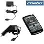 Black Rubber Silicone Skin Cover Case + Rapid Car Charger + Home Travel Charger for AT&T Samsung i907 Epix Smartphone