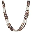 HinsonGayle Triple Strand Cultured Pearl and Leopardskin Jasper Torsade (Sterling Silver)