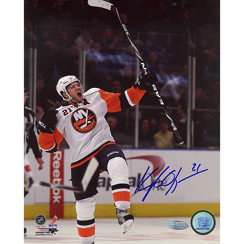 Steiner Sports NHL Kyle Okposo Islanders Stick in Air Celebration Vertical Autographed 8-by-10-Inch Photograph
