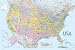 US Map (Political) Art Poster Print - 24