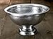 KINDWER Hammered Aluminum Pedestal Punch Bowl, 15-Inch, Silver