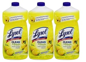 Lysol Power and Fresh All Purpose Cleaner, Lemon Sunflower, 40 Ounce (Pack of 3)