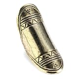 Low Luv Gold Plated Aztec Finger Ring