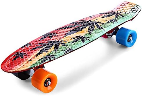 JYG@ New Arrivals Printing Maple Leaf Skateboard Complete 22 inch Retro Cruiser Long board Skatecycle For Child