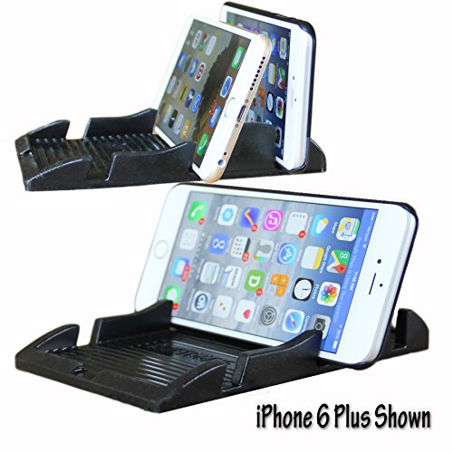 SlipToGrip New Smart Phone Holder for Large Phones - Angle Viewing or Lay Flat - Great for Iphone 6 Plus, Iphone 6, Galaxy Note Phones, Radar Detectors a Smart Design.