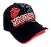 United States Marine Corps Black & Red 3D Text Logo Adjustable Hat