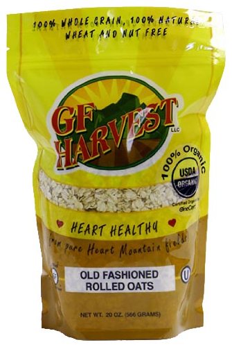 GF Harvest Gluten Free Organic Rolled Oats, 20-Ounce Pouch (Pack of 3)