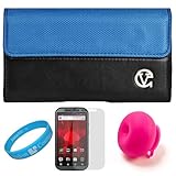 Blue & Black Portola Executive Leather Holster Carrying Case with Fixed Bel ....