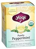Yogi Tea Organic Purely Peppermint, Tea Bags, 16-Count Boxes (Pack of 6)