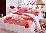 04Q - Valentine - Queen size 6 pcs duvet cover dedding set