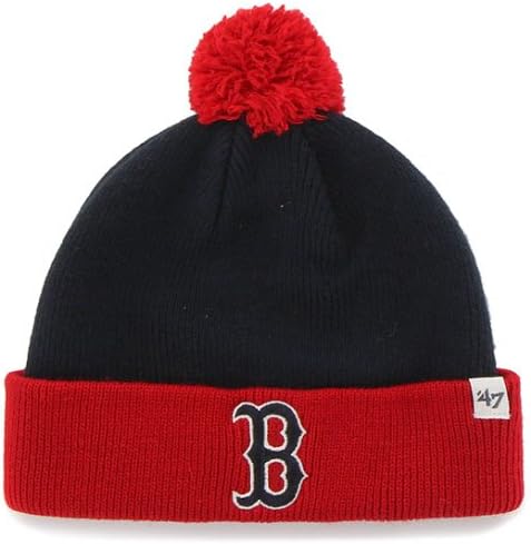 Boston Red Sox Infant/Toddler Navy "Bam Bam" Beanie Hat POM and Glove Gift combo - MLB Baby Knit Cap/Mittens