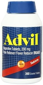 360 Advil Coated Tablets. Ibuprofen Tablets, 200 Mg Pain Reliever/fever Reducer (Nsaid)