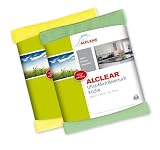 Produkt-Bild: PREISVORTEIL! 2er Set ALCLEAR Ultra-Microfaser K&uuml;chent&uuml;cher - unsere Antwort auf Schmutz und Fett - perfekt f&uuml;r K&uuml;che, Gastronomie, Gl&auml;ser, Geschirr - kraftvolle Premium-Qualit&auml;t - 32x36 cm gr&uuml;n und gelb. Ein tolles Geschenk auch f&uuml;r Ihre K&uuml;che!