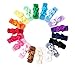 Ema Jane - Grosgrain Hair Bows with Matching Soft Boutique Quality Crochet Headbands (Set of 18 Bows + 18 Headbands, 36 Set)