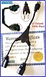 Pro-Techgroup TWIN Pack Premium GOLD 18AWG Power Cord / Outlet Splitter Cable - SJT 14/3 2 NEMA 5-15-R TO 1 NEMA 5-15-P SP509+SP506x2 - 14 INCHES
