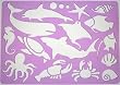 Ocean Sea Creatures Fish Animals Drawing Drafting Template Stencil