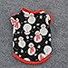 Mikey Store Christmas Pet Puppy Snowman Warm Pullover High-Grade Embroidered Clothes (Black, XS)