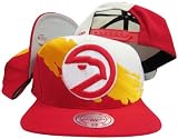 Atlanta Hawks Snapback Adjustable Plastic Snap Mitchell & Ness Hat / Cap