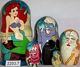 Russian Nesting Little Mermaid Ariel 5 Pieces / 7 in Tall 7.103