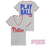 Philadelphia Phillies Victoria's Secret PINK&Atilde;&macr;&Acirc;&iquest;&Acirc;&frac12; V-Neck Ringer Tee