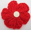 Mini Coat or Jacket Pin - Proud Red (Crocheted By Hand) Mini Coat or Jacket Pin - Proud Red (Crocheted By Hand)