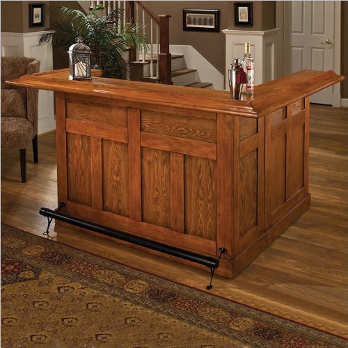 Hillsdale Furniture 62576AXOAK Classic Large Home Bar Hillsdale Furniture 62576AXOAK Classic Large Home Bar