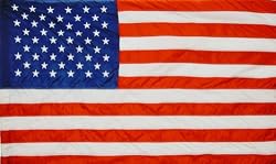 Valley Forge Nylon United States Flag, measures 8-Foot x 12-Foot