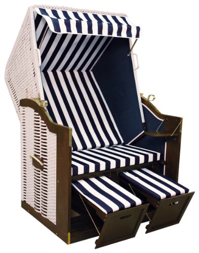 Hansen Outdoor 10/512/1/1 Strandkorb Holz braun 4 Seitentaschen, zerlegt Breite: 110 cm, T Preisvergleich