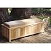 Cedar Large Storage Bench with Cushion Top Color: Black